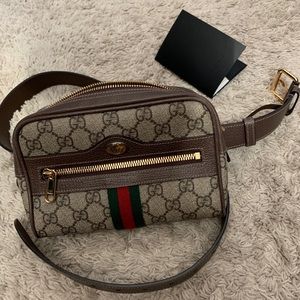 Authentic Gucci Ophidia GG Supreme sm belt bag 95.